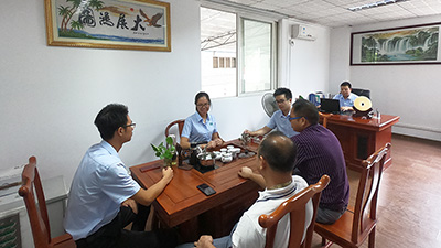 廣州林森環(huán)境-與客戶談事喝茶